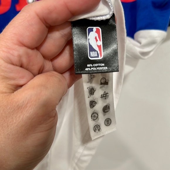 NBA Color Block Ben Franklin Philadelphia 76ers Sixers Tee T-Shirt Size Mens M - Picture 9 of 9